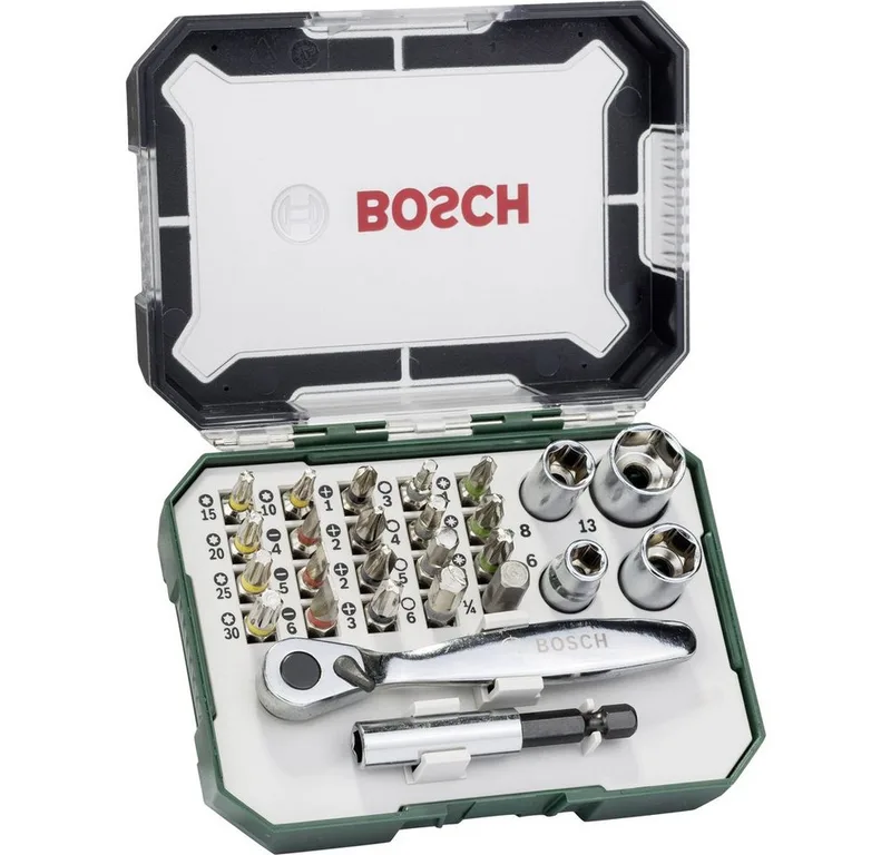 Accessories Promoline 2607017392 Bitset 27-delig Plat, Kruiskop Pozidriv, Kruiskop Phillips, Inbus, Binnen-zesron van Bosch – productafbeelding 4 van 5