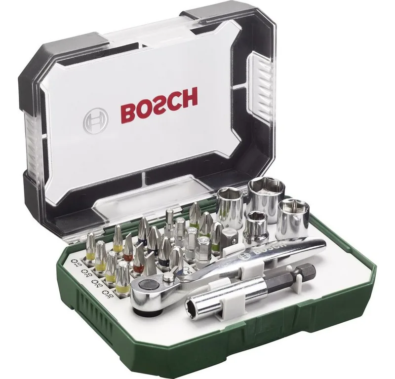 Accessories Promoline 2607017392 Bitset 27-delig Plat, Kruiskop Pozidriv, Kruiskop Phillips, Inbus, Binnen-zesron van Bosch – productafbeelding 2 van 5