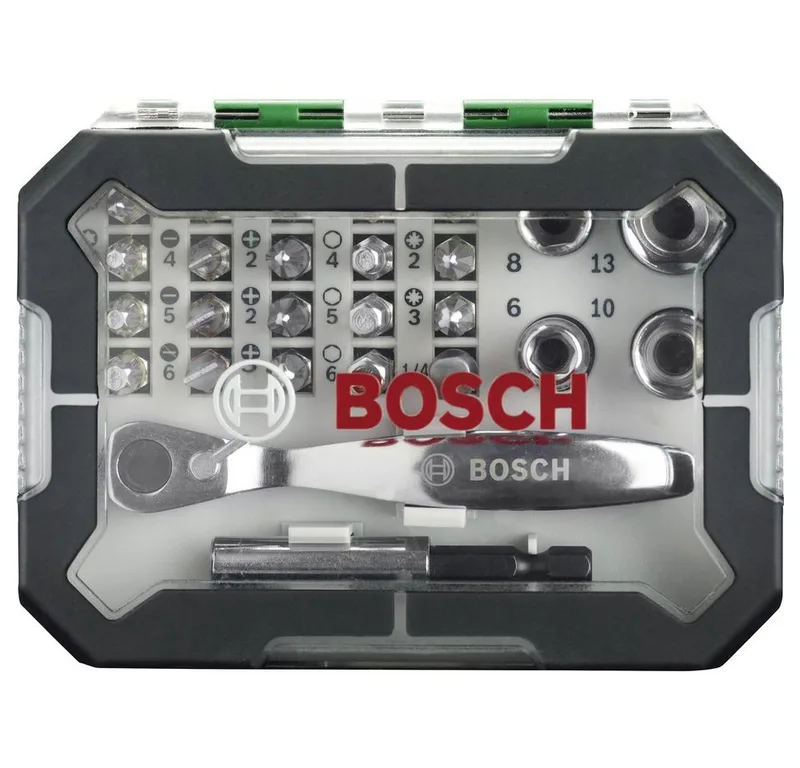 Accessories Promoline 2607017392 Bitset 27-delig Plat, Kruiskop Pozidriv, Kruiskop Phillips, Inbus, Binnen-zesron van Bosch – productafbeelding 3 van 5