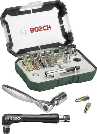 Accessories Promoline 2607017392 Bitset 27-delig Plat, Kruiskop Pozidriv, Kruiskop Phillips, Inbus, Binnen-zesron van Bosch – productafbeelding 1 van 5