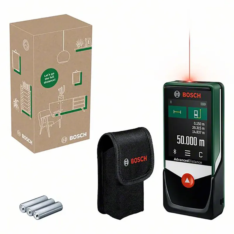 AdvancedDistance 50C Laser-Entfernungsmesser Bluetooth, Touchscreen 50 m van Bosch – productafbeelding