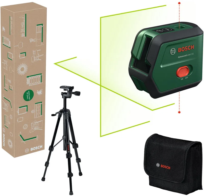 AdvancedLevel 2G Set - Kruislijnlaser inclusief statief van Bosch – productafbeelding