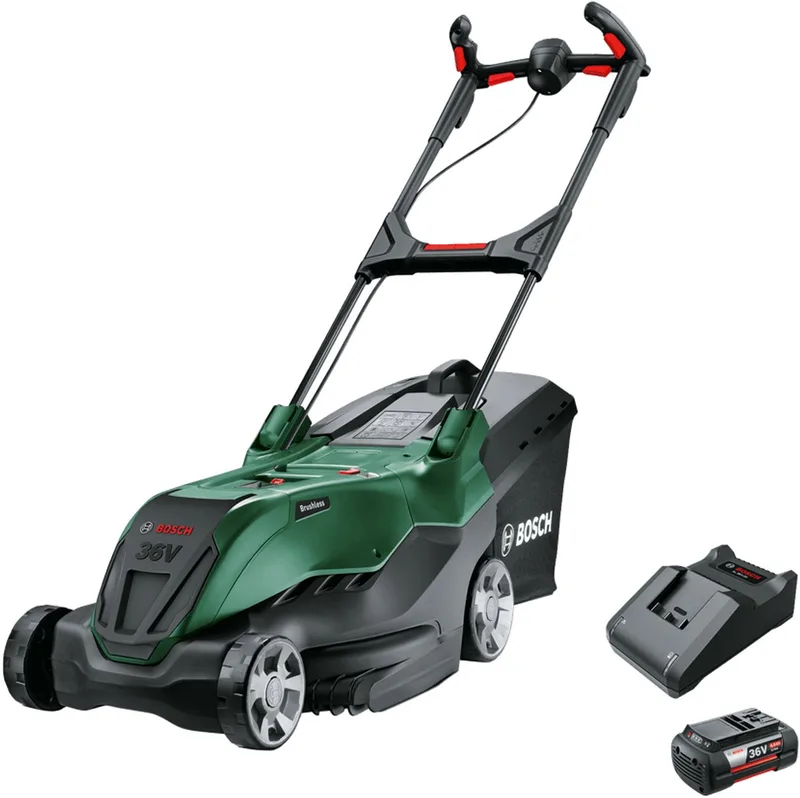 AdvancedRotak 36V-44-750 - Accu grasmaaier - Inclusief 1x 36 V Li-Ion accu (6,0 Ah) - AL 36V-20 lader en opvouwbare opvangbak de Bosch Home & Garden – image du produit