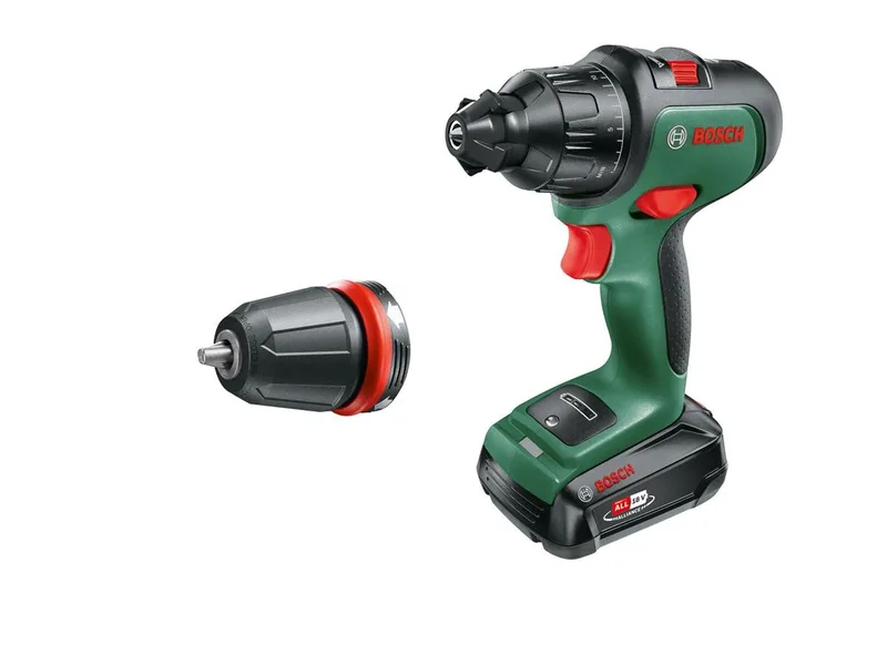 Akku-Bohrhammer AdvancedImpact 18, 18 V, max. 1350 U/min, (Set, 7-tlg., 1x Ladegerät AL 1820 CV, 2x Akkupacks PBA 18 V 1,5 Ah W-A), inkl. 2 Akkus und Ladegerät by Bosch Home & Garden, Green – product image 4 of 4