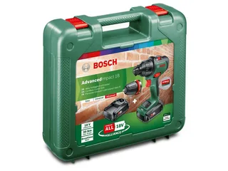 Akku-Bohrhammer AdvancedImpact 18, 18 V, max. 1350 U/min, (Set, 7-tlg., 1x Ladegerät AL 1820 CV, 2x Akkupacks PBA 18 V 1,5 Ah W-A), inkl. 2 Akkus und Ladegerät by Bosch Home & Garden, Green – product image 2 of 4