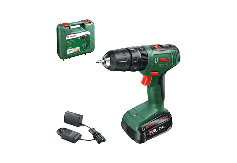 Akku-Bohrschrauber EasyDrill 18V-38, mit 1 x 2,5Ah Batterie & Ladegerät im Koffer, Kompaktester und leichtester seiner Art by Bosch Home & Garden, Green – product image