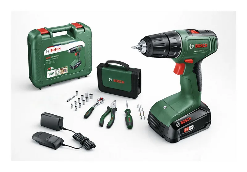 Akku-Bohrschrauber EasyDrill 18V-40, 18 V, Mit 1x Akku 2 Ah, Mobility Werkzeug-Set 26 tlg. - im Tragekoffer by Bosch – product image 1 of 4