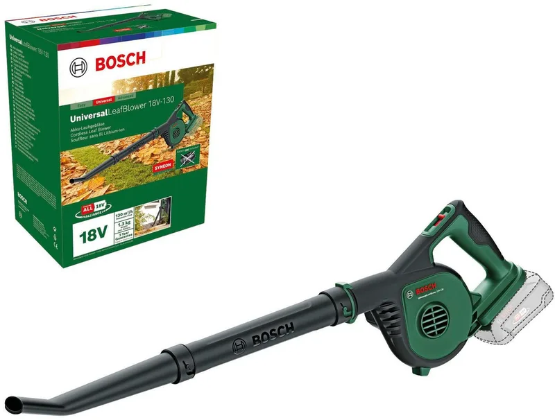 Akku-Laubbläser UniversalLeafBlower 18V-130, ohne Akku und Ladegerät von Bosch Home & Garden, Schwarz – Produktbild 1 von 5