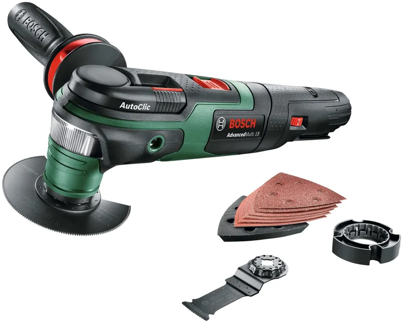 Akku-Multifunktionswerkzeug AdvancedMulti 18, 18 V, Set, 18 V, ohne Akku by Bosch, Green, Red, Black – product image 1 of 5
