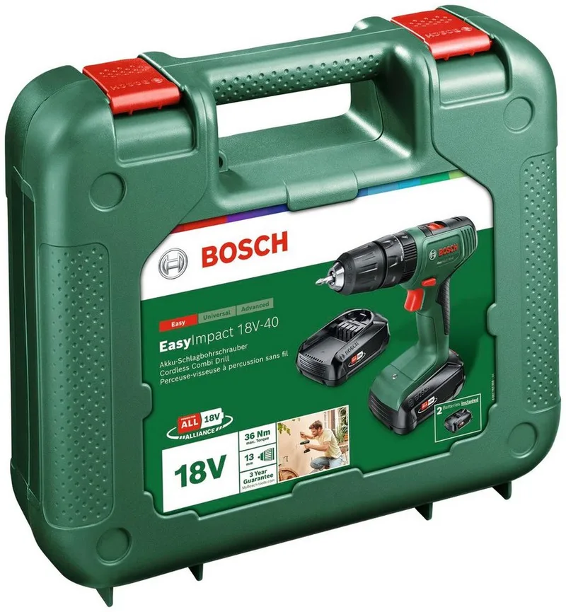 Diy Tournevis électrique Easyimpact 18v-40 2x2.0ah de Bosch, Vert – image du produit 4 sur 5