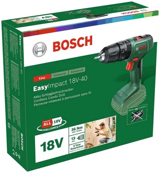 Diy Tournevis électrique Easyimpact 18v-40 Baretool Sans Batterie de Bosch, Vert – image du produit 4 sur 5