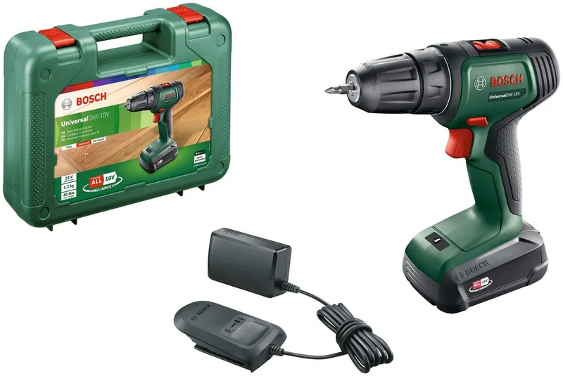 Diy Tournevis électrique Universaldrill 18 1xbattery de Bosch Home & Garden, Vert – image du produit
