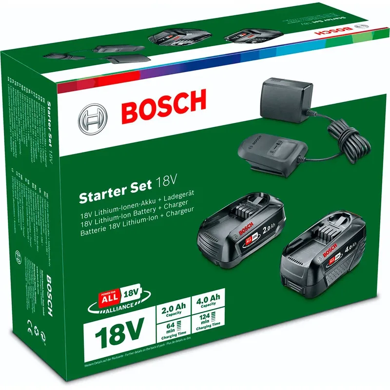 Bosch 18 V 2ah + 4ah + Al18v-20 Oplader En Batterij van Bosch, Zwart – productafbeelding 3 van 3