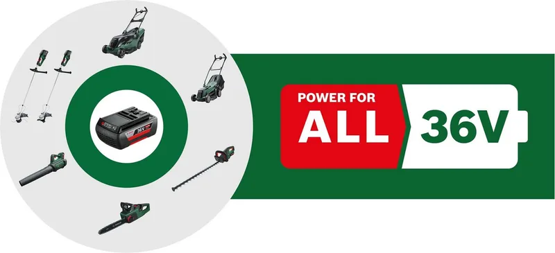 Akkurasenmäher AdvancedlRotak 36V-40-650, 40 cm Schnittbreite, mit 2xAkku 36V/2,0 Ah und Ladegerät by Bosch – product image 4 of 5