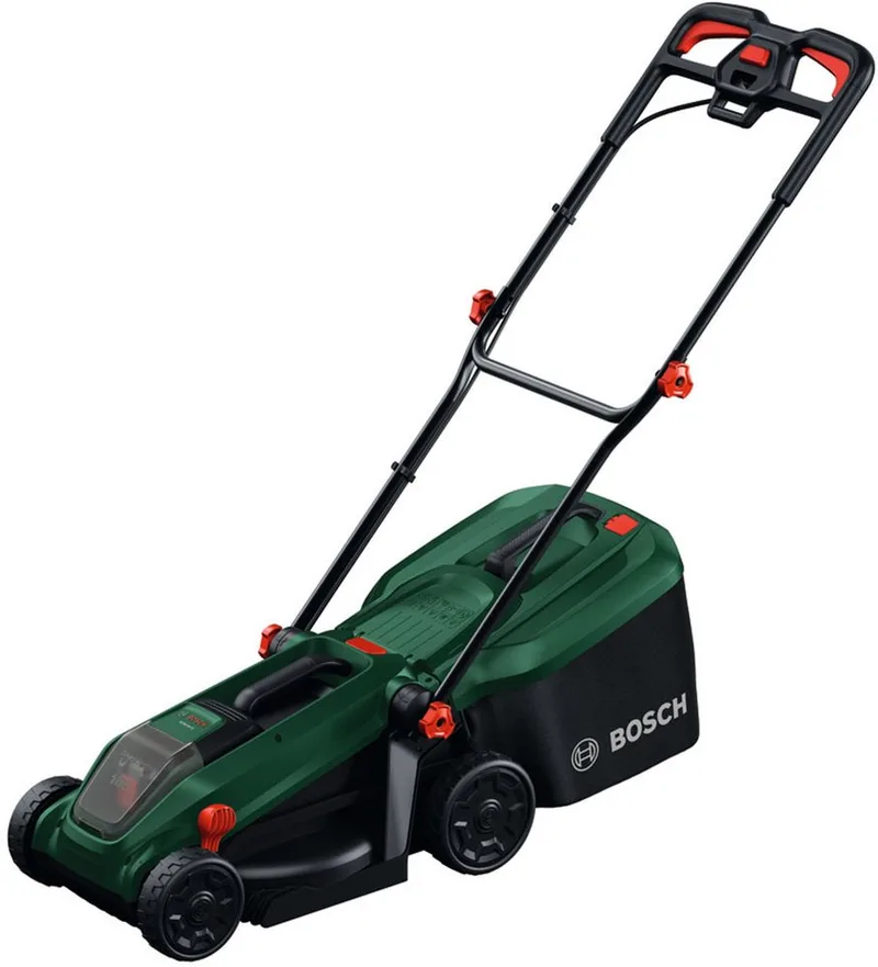 Akkurasenmäher ROTAK18V-32, 32 cm Schnittbreite, (inkl. Akku und Ladegerät), 3-in-1-Mäher für kleine bis mittelgroße Rasenflächen de Bosch Home & Garden – image du produit 3 sur 5