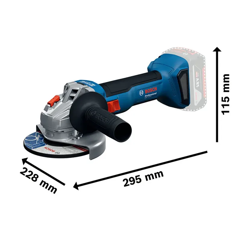 Amoladora Accu Gws 18v-8 Haakse Slijper van Bosch – productafbeelding 3 van 6