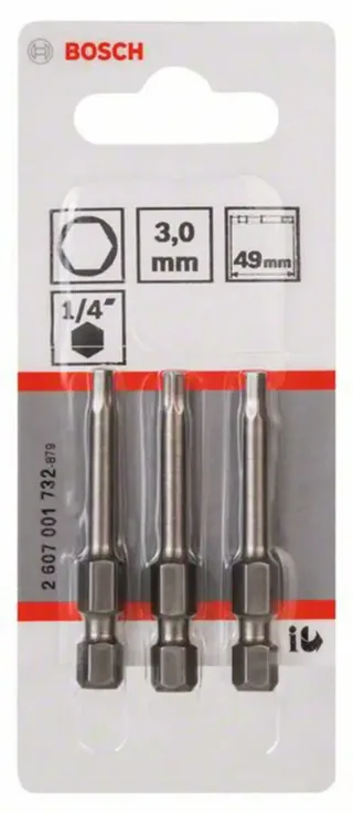 BIT 1/4XH-TORS/IS 3.0 /3 49MM - 3 stuks von Bosch Professional – Produktbild 2 von 2