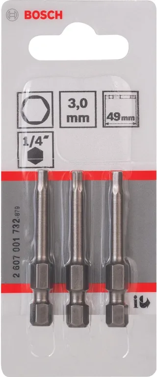 BIT 1/4XH-TORS/IS 3.0 /3 49MM - 3 stuks von Bosch Professional – Produktbild 1 von 2