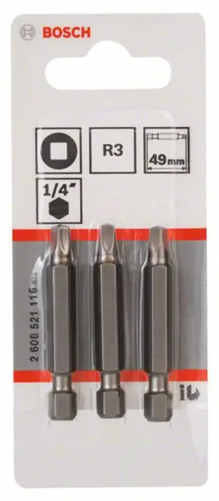 "BIT 4-KANT 3 XH 1/4"" 49MM (3)" by Bosch – product image 2 of 2