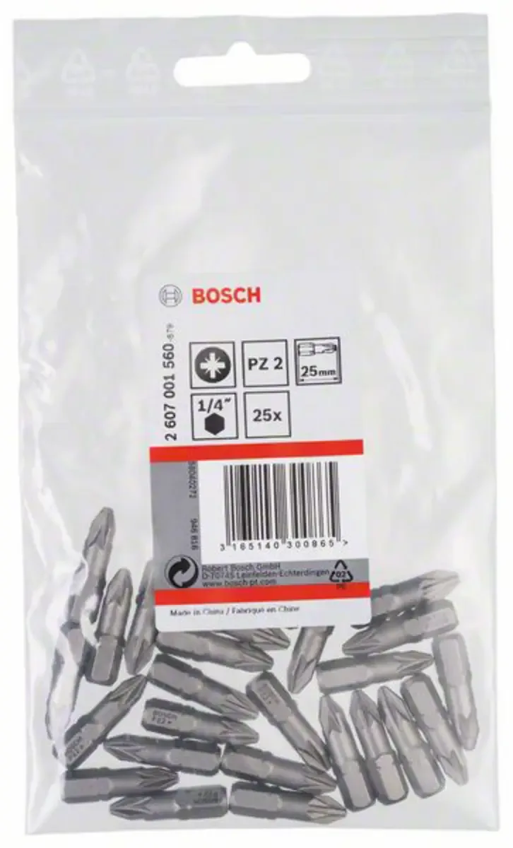 Bit extra-hard PZ 2, 25 mm by Bosch – product image 2 of 2