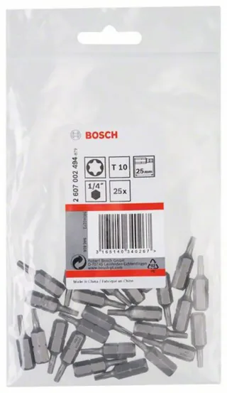 Bit extra-hard T10 - 25 mm - 25 stuks by Bosch – product image 2 of 2