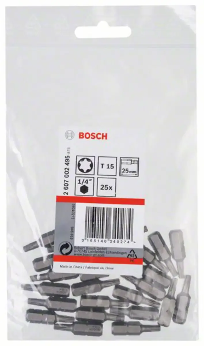 Bit extra-hard T15 - 25 mm - 25 stuks von Bosch – Produktbild 2 von 2