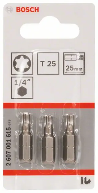 Bit extra-hard T25, 25 mm - 3 stuks de Bosch – image du produit 2 sur 2