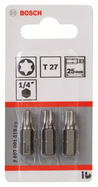 Bit extra-hard T27, 25 mm - 3 stuks by Bosch – product image 2 of 2