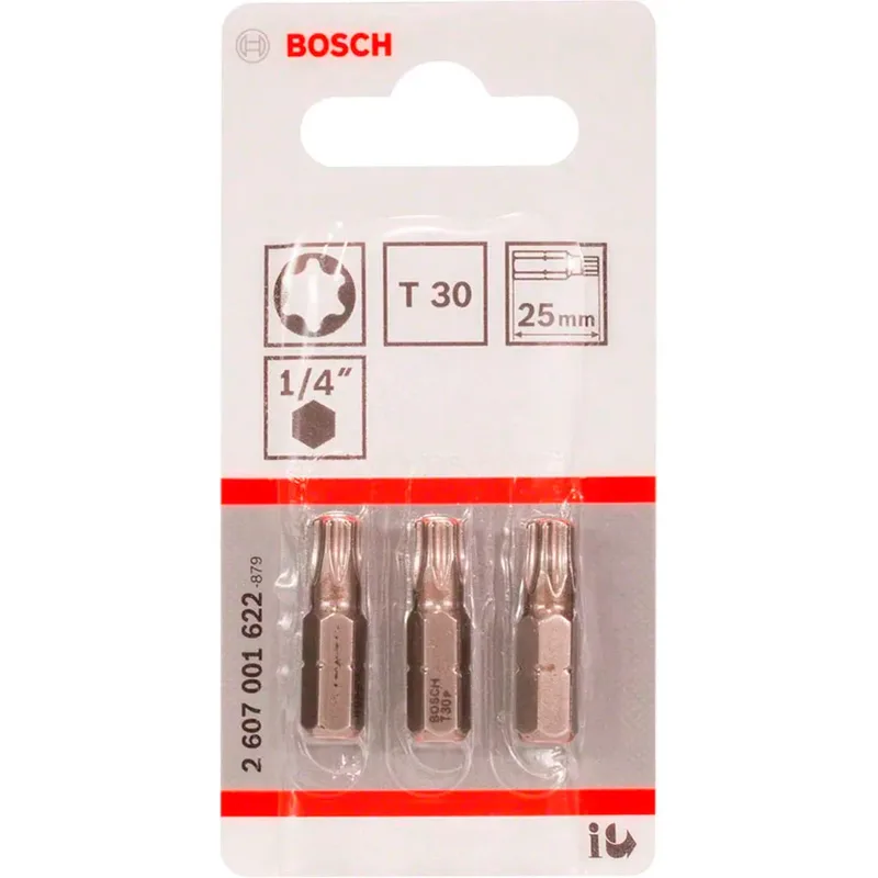 Bit extra-hard T30, 25 mm - 3 stuks van Bosch – productafbeelding 2 van 2