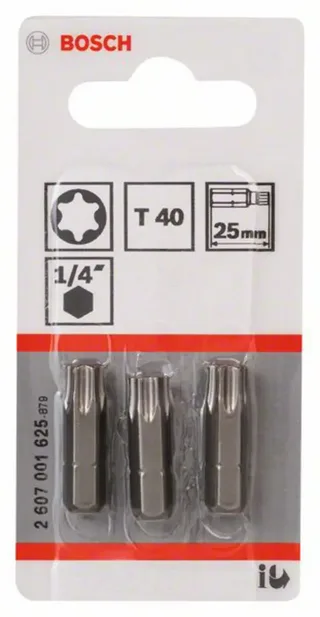 Bit extra-hard T40, 25 mm - 3 stuks van Bosch – productafbeelding 2 van 2