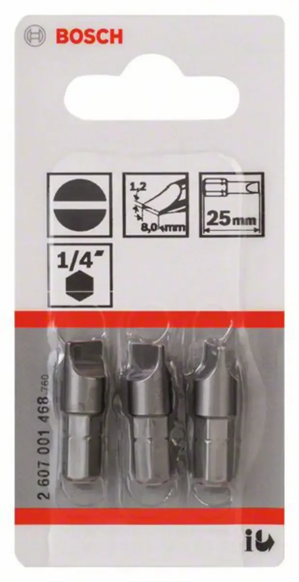 BIT LIGE 1.2X8.0MM 25MM 3 STK by Bosch – product image