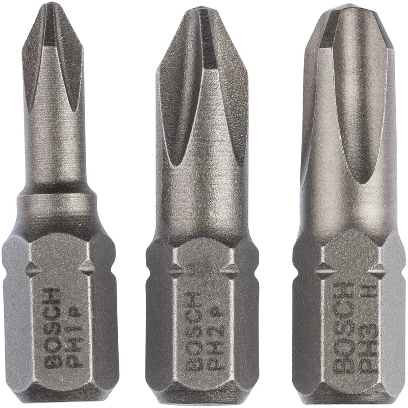bitset 1/4 maxgrip - PH1.PH2.PH3 - 3 stuks van Bosch – productafbeelding