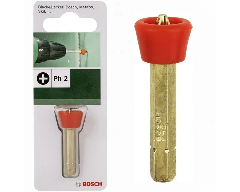 Bohrer- und Bitset Bosch 2609255906 Tiefenstopp mit Schrauberbit für Gipskarton Ph2 by Bosch Professional – product image