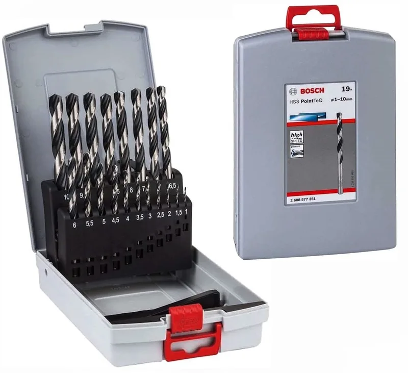 Bohrer- und Bitset Bosch Metallbohrer-Set HSS PoinTeQ, ProBox, 19-teilig,DIN 338, 1-10 mm by Bosch Professional – product image