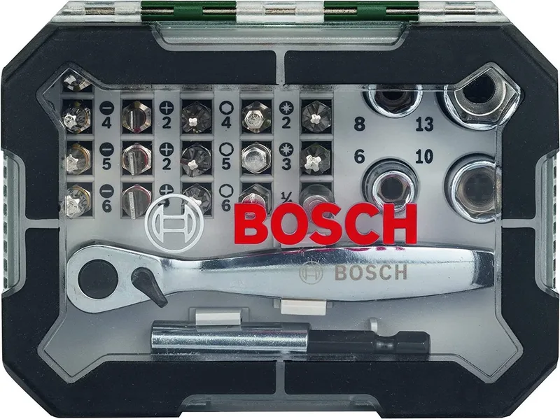 Bohrer- und Bitset Schrauberbit- und Ratschen-Set 26tlg - 2607017322 by Bosch Professional – product image 2 of 5