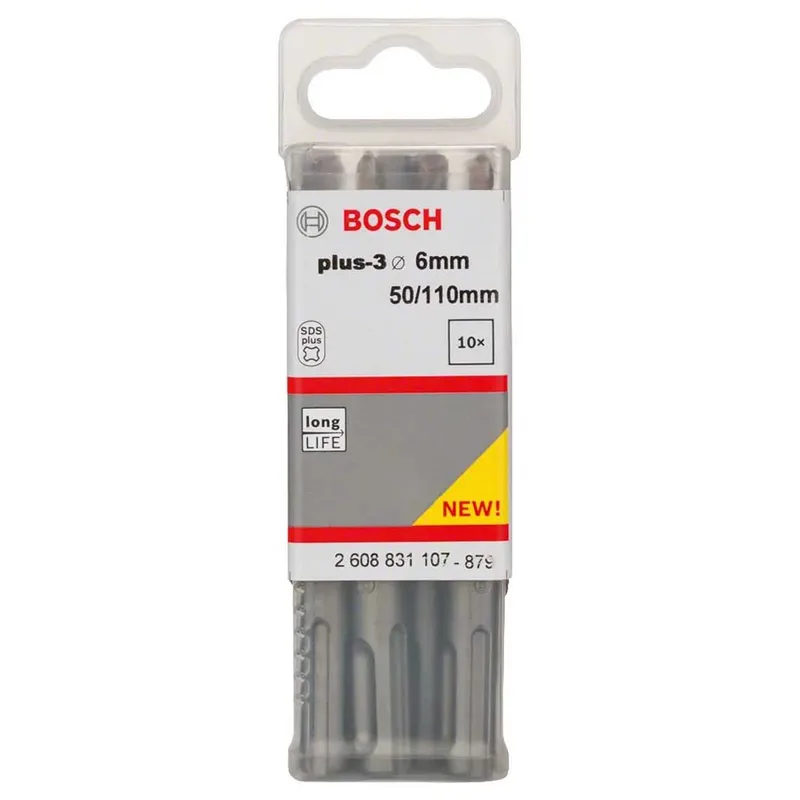 boorhamer plus-3 6x50x110mm 10 st. - 2608831107 by Bosch Home & Garden – product image 1 of 3