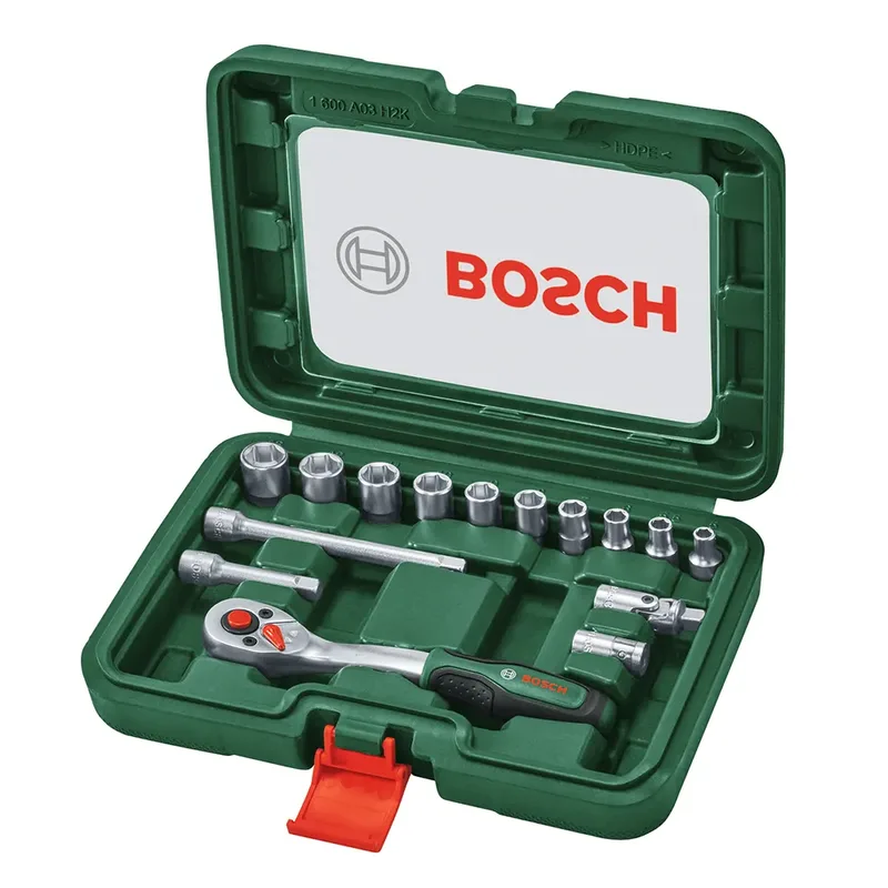 Jeu De Douilles Et Jeu D´outils à Cliquet 1/4´´ 15 Pièces de Bosch Home & Garden – image du produit 2 sur 4