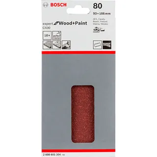 Bosch Accesorios C 430 Trä+lack Korn 80 93x186 Mm 10 Enheter von Bosch Professional – Produktbild 2 von 2