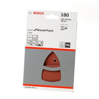 Bosch - 10-delige schuurbladset 102 x 62, 93 mm, 180 by Bosch Professional – product image 1 of 2