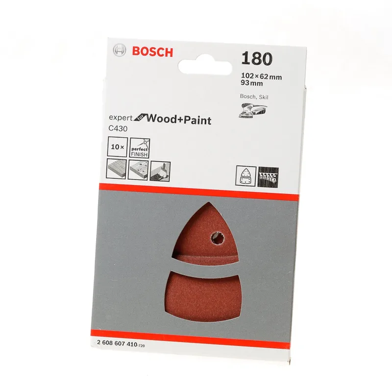 Bosch - 10-delige schuurbladset 102 x 62, 93 mm, 180 by Bosch Professional – product image 1 of 2