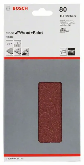 SLIBEBLAD 115X230MM K80 10 STK von Bosch Professional – Produktbild 2 von 2