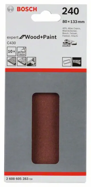 Bosch - 10-delige schuurbladset 80 x 133 mm, 240 by Bosch Professional – product image 2 of 2