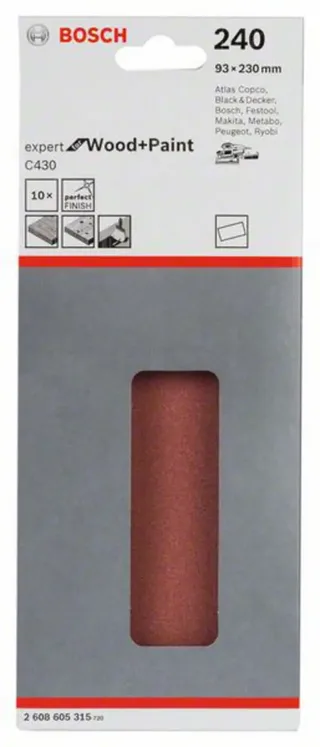Bosch - 10-delige schuurbladset 93 x 230 mm, 40 by Bosch – product image 2 of 2