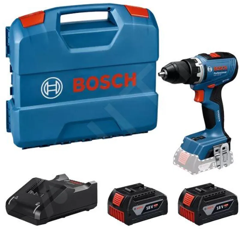 Bosch - 18 V ACCU-boor-/schroefmachine, 2x accu 5,0 Ah GBA, lader 06019N3232 von Bosch Professional – Produktbild