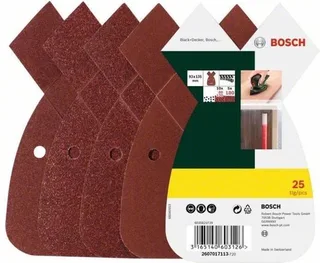 Bosch 25-delige schuurbladenset voor multischuurmachines - korrel 80; 120; 180 de Bosch Professional – image du produit 1 sur 2