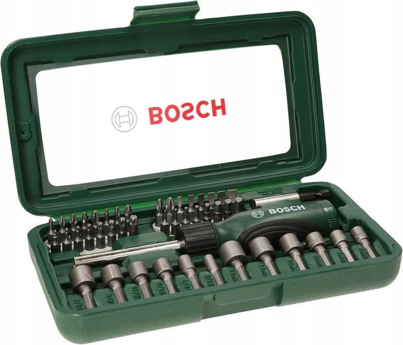 Bosch 46-delige Bitset met Ratelschroevendraaier en Dopjes de Bosch – image du produit