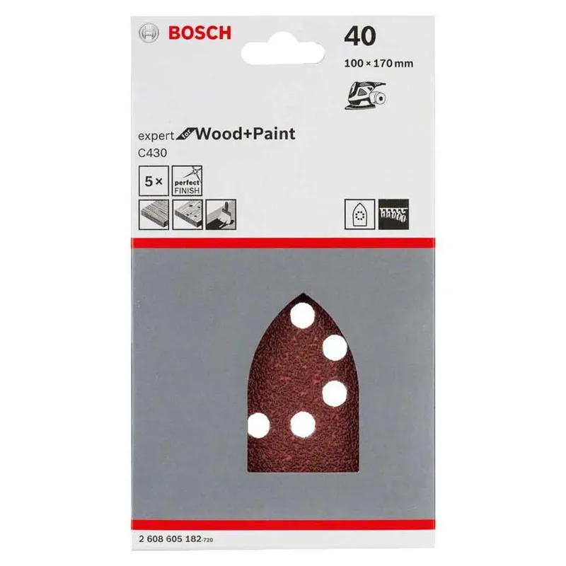 Bosch - 5-delige schuurbladenset 100 x 170 mm by Bosch – product image 2 of 2