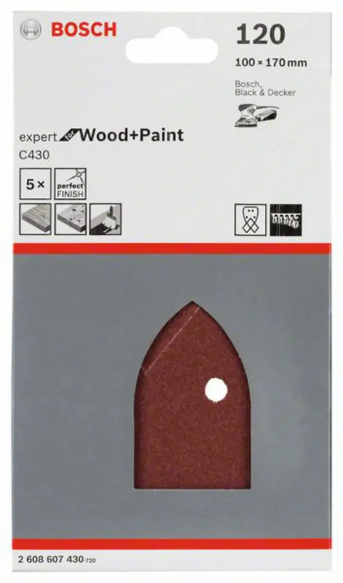 Accesorios Multi Expert B Und D Mouse 4p G120 Holzschleifpapier 5 Einheiten von Bosch – Produktbild 2 von 2