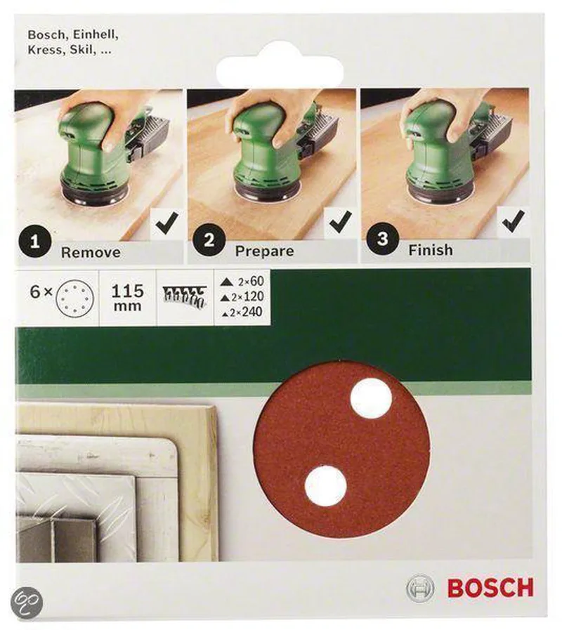Bosch 5-delige schuurbladset voor excenterschuurmachines 115 mm - korrel 240 de Bosch Professional – image du produit