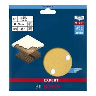 C470 Sanding Discs 6pcs van Bosch – productafbeelding 3 van 5